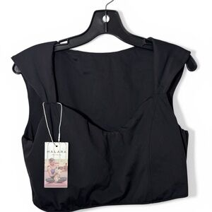 HALARA Black Cropped Supportive Tank Top